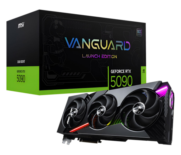 MSI GeForce RTX 5090 Vanguard SOC Launch Edition 32GB GDDR7 DLSS - 1314562 - zdjęcie